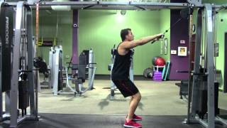 Straight Arm Pulldown - HASfit Lat Exercise Demonstration - Cable Straight Arm Pulldowns