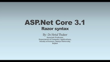 ASP.Net Core 3.1 - Razor Syntax - In Gujarati