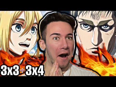 ATTACK ON TITAN 3x3 and 3x4 (REACTION)