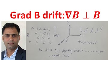 The drift of a gyrating particle in a non-uniform magnetic field|Grad B drift velocity