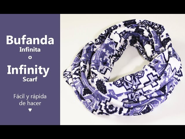 escucho música Prescripción ventilador DIY: Bufanda Infinita l Infinity Scarf - YouTube