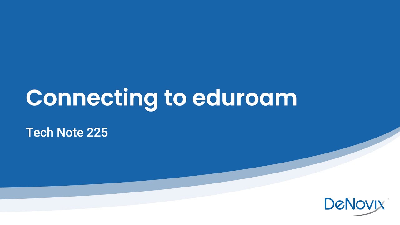 Connecting to eduroam