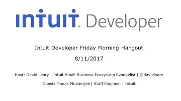 Intuit Developer Friday Morning Hangout – Topic: Top 10 QuickBooks Online API Errors