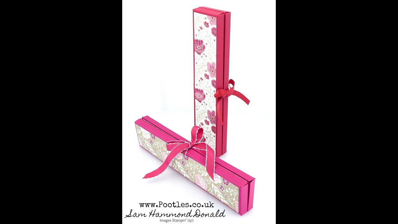 Fold Flat Book Box Tutorial using Stampin' Up! All My Love DSP