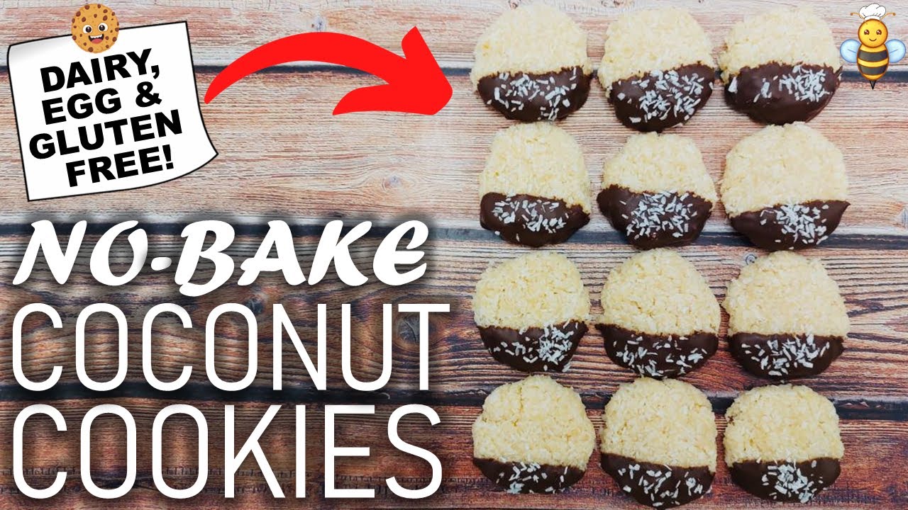 Easy No-Bake Coconut Cookies Recipe | Gluten-Free, Egg-Free, Dairy-Free