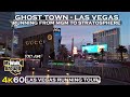 Running the Las Vegas strip from MGM Grand to the Strat at 6:30AM (Las Vegas 4k Video)