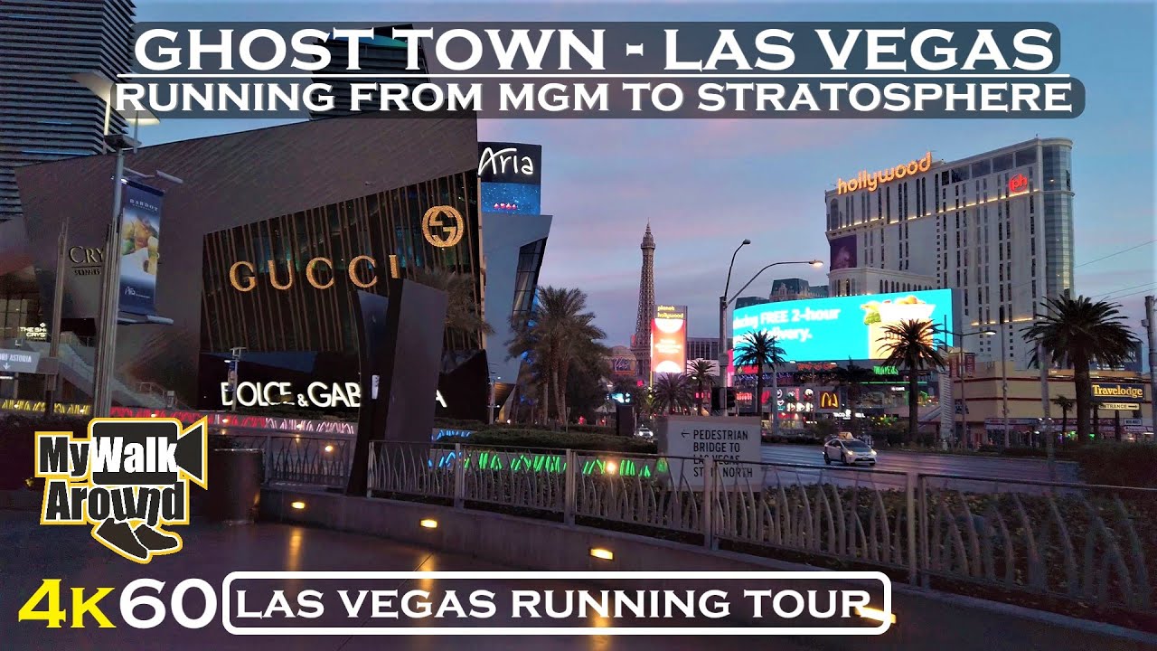 Running the Las Vegas strip from MGM Grand to the Strat at 630AM (Las