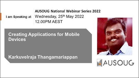 AUSOUG National Webinar Series 2022 | Creating Applications for Mobile Devices & PWA in Oracle APEX
