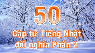 (Vietnamese) 50 cặp từ Tiếng Nhật đối nghĩa Phần 2