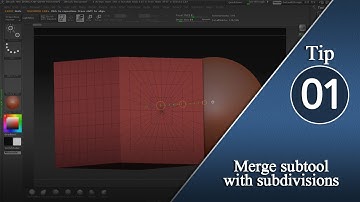 Tip 01 Merge subtools with subdivisions in Zbrush
