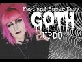 Fast and Super Easy Goth Updo Hairstyle.