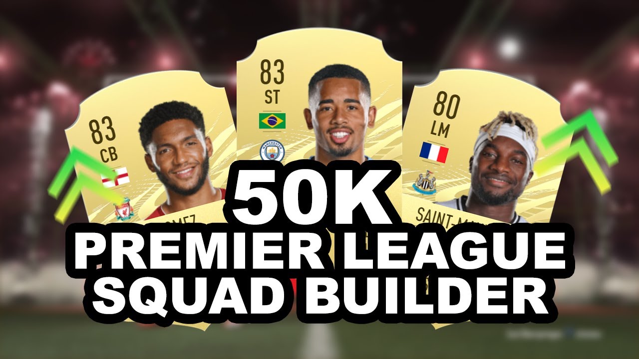 BEST 50K Premier League SQUAD BUILDER EVER | FIFA 21 Squad Builder