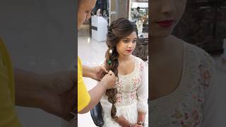 Beautiful side braid hairstyle for mehndi and sangeet day occasion / #bridalhairstyle / side braid