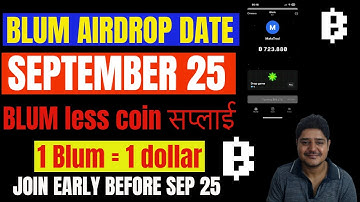 Blum coin mini app game airdrop change to🚨SEP 25 for Airdrop|Blum Binance project play to earn Game