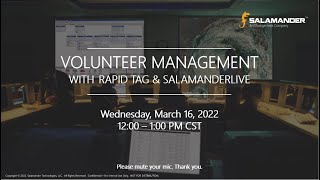 Volunteer Management with RAPID TAG & SalamanderLive