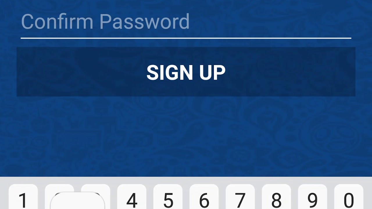 World Cup 2018 Match Predictor App - Sign Up
