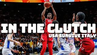 USA SURVIVES TERRIBLE GAME VS ITALY FROM CHELSEA GRAY CLUTCH PLAYS