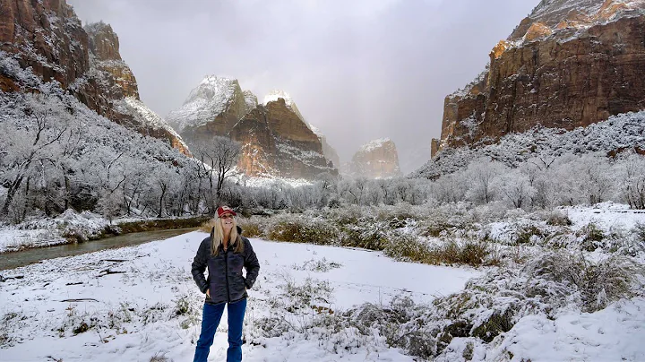 ZION UNDER SNOW! A WINTER WONDERLAND | Zion National Park | Living in a Travel Trailer | Van Life