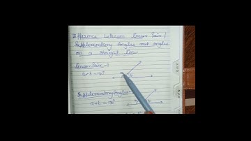 #Difference between linear pair, supplementary angle and angles on a straight line.