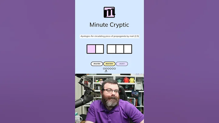 Minute Cryptic Jan 22nd, 2025 #wordgames #crypticcrossword #crossword