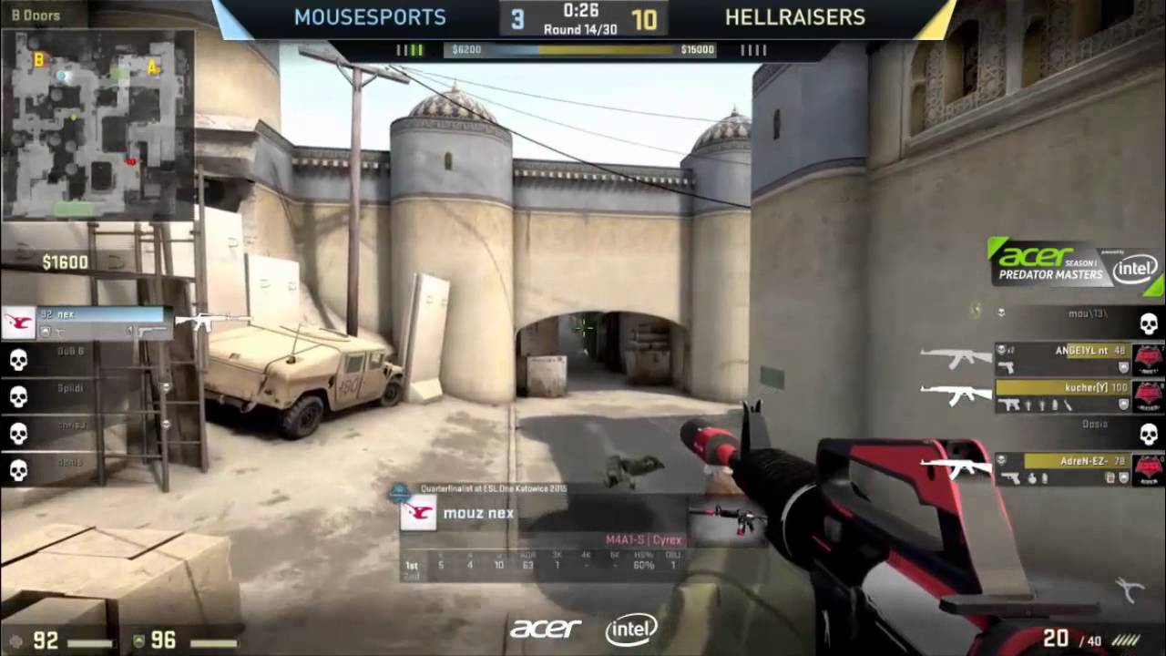 Nex Incredible Headshot - HellRaisers vs Mouz 02.08.15