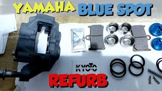 HOW TO REFURBISH YAMAHA BLUE SPOT BRAKE CALIPER - OVERHAUL REPLACE SEALS PADS O RINGS