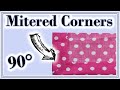 How to Sew Mitered Corners | Sewing Easy Corners