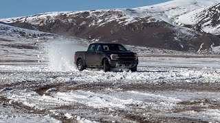 2021 F150 Raptor drifting / powersliding in snow