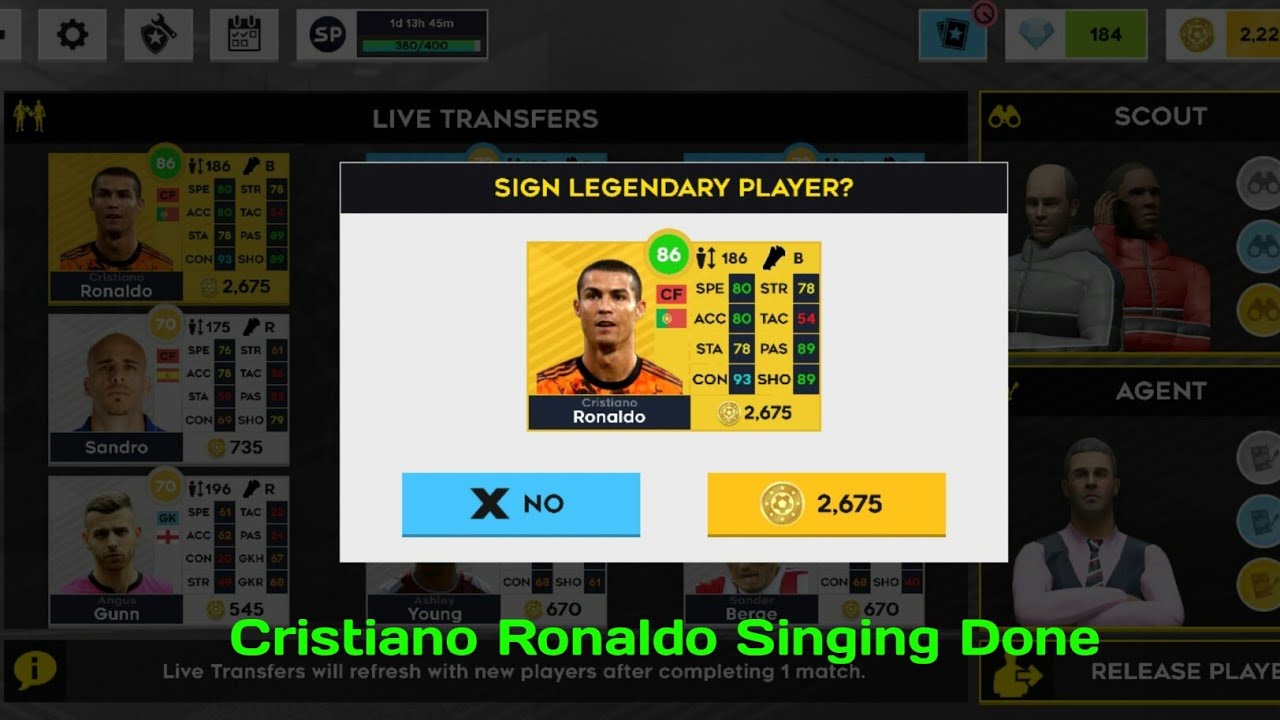 Buying Cristiano Ronaldo😍. DLS 22. Price = 2675 Coins YouTube
