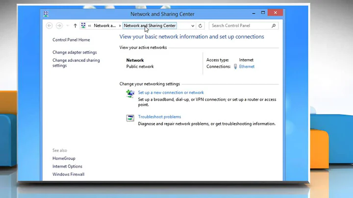 Change IP address in Windows® 8