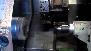 Okuma Cadet LNC 8 CNC Lathe Programmable Tailstock with chucks   sn B303