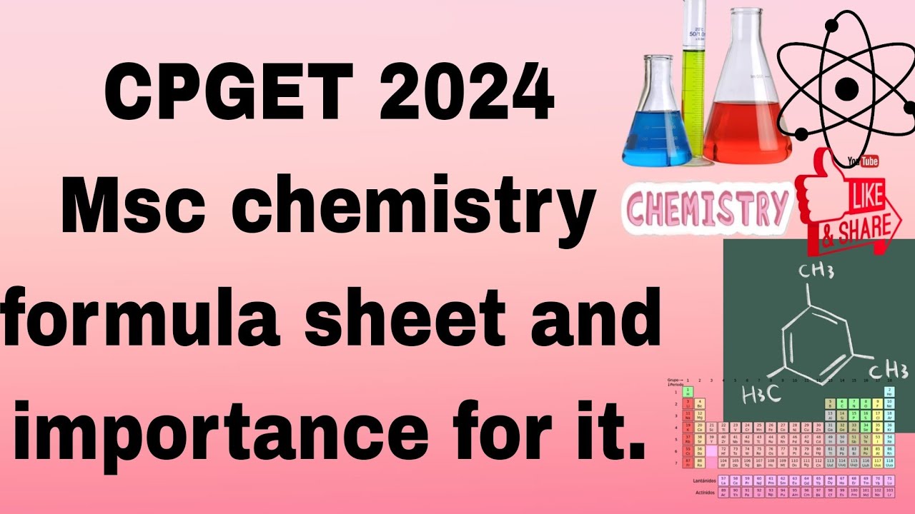 what to read for CPGET MSC chemistry