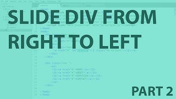 How to create div slide from right to left part 2