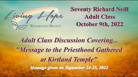 Seventy Richard Neill-Discussion Covering "Message...