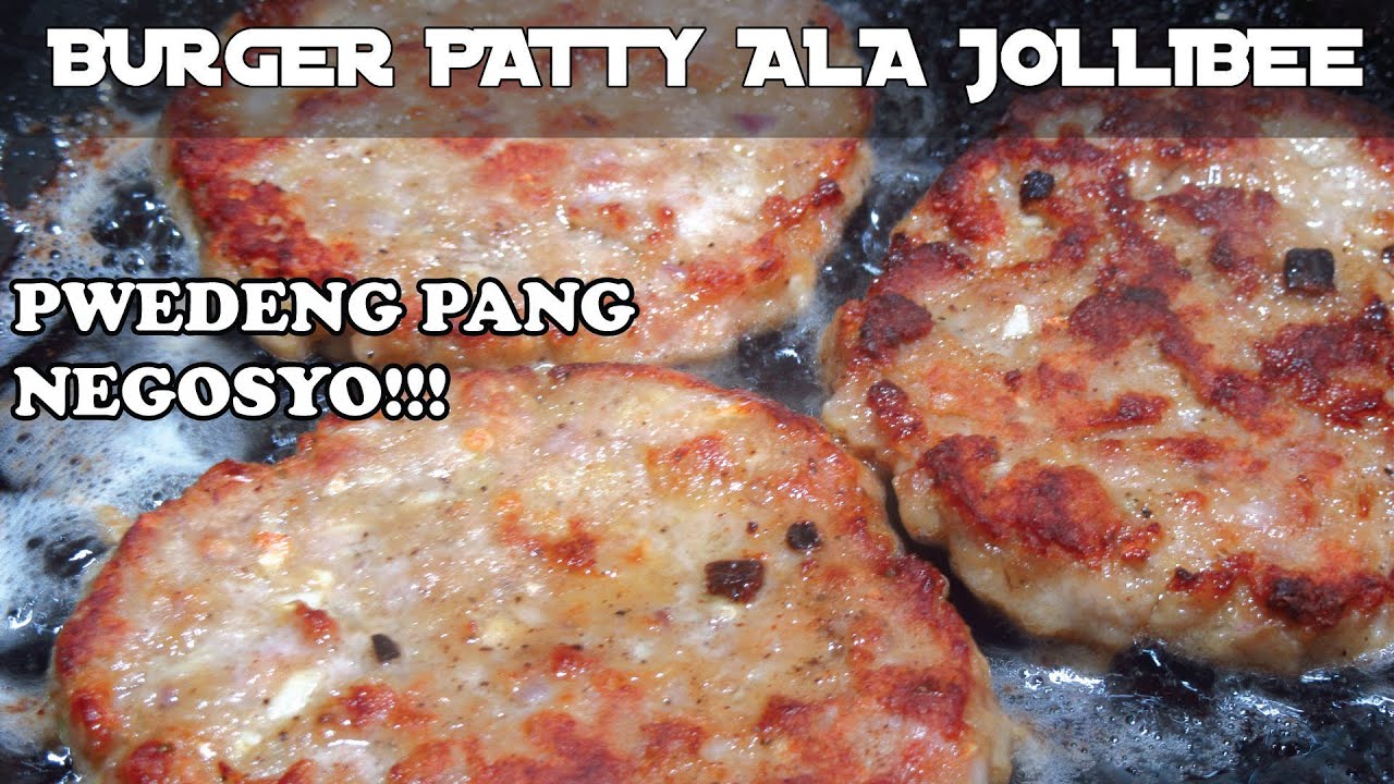 How To Make Burger Patty Ala Jollibee YouTube