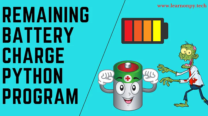 Know Your System's Remaining Battery Capacity Using Python Program | Python Beginner Project Idea |