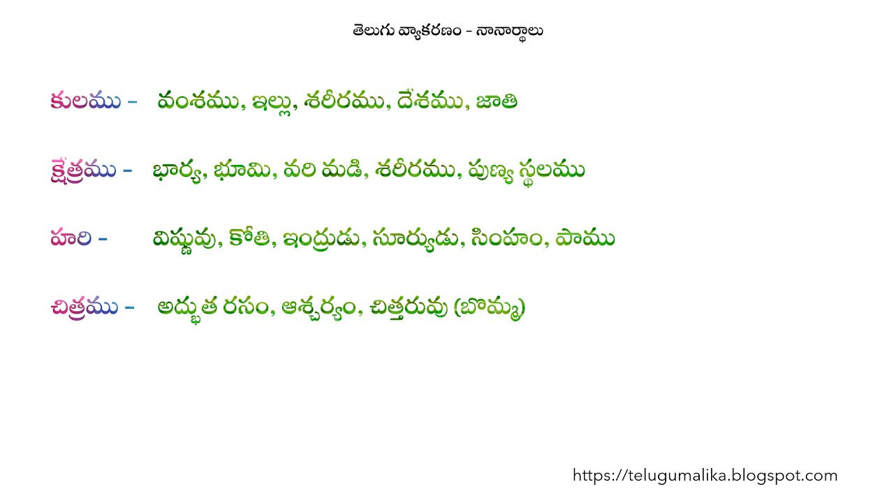 podalic presentation meaning in telugu