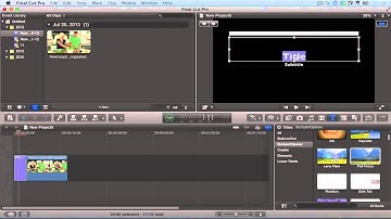 Final Cut Pro X Tutorial - Basic Opening Video & Text Titles & Intro