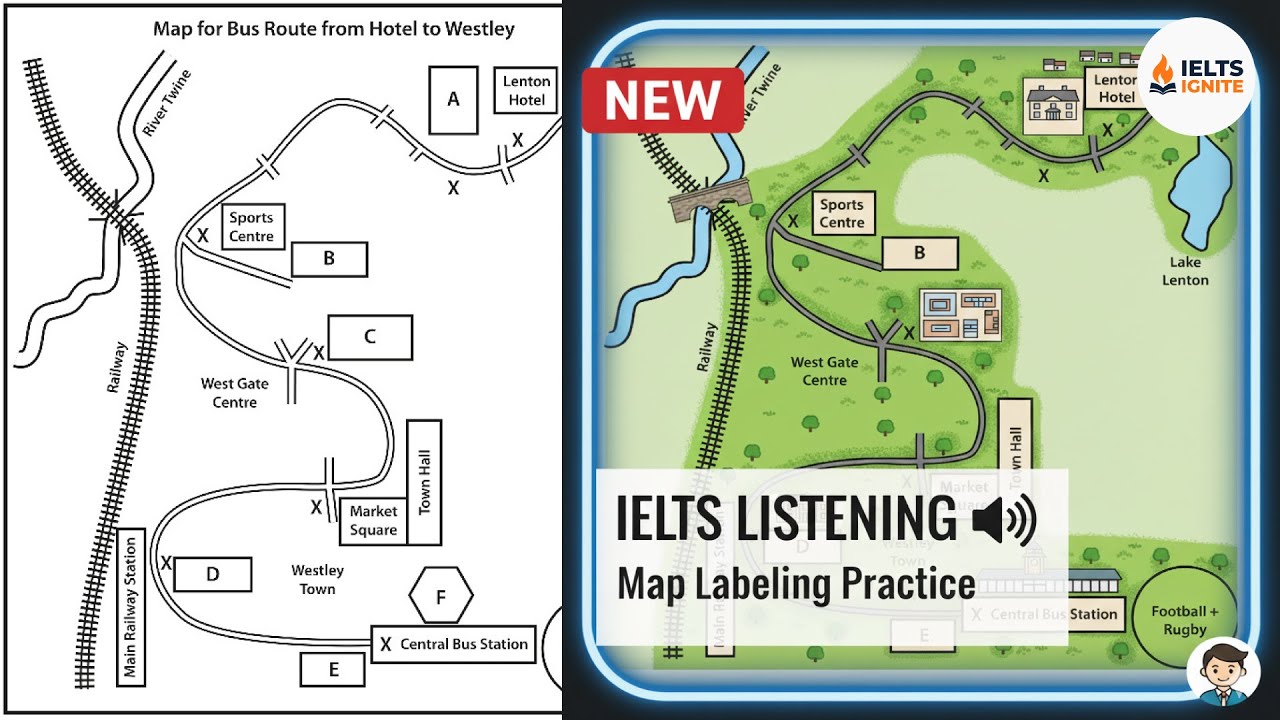 IELTS Listening Map Practice Test 2025| IELTS Listening Practice 2025