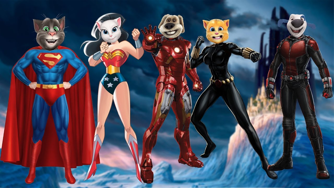Talking Tom and Friends Transforms Into Superhero Finger Family ...