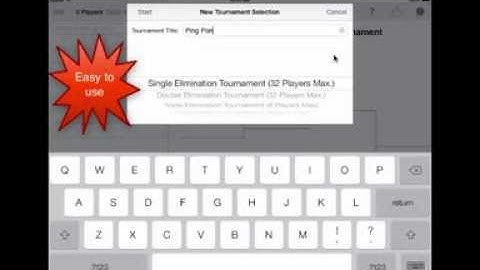 Bracket Maker for the iPad, version 12.5
