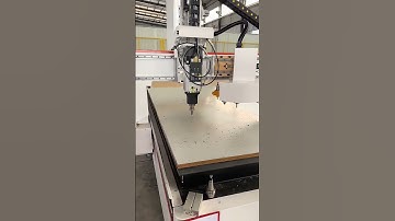 HSD automatic tool change spindle CNC router processing and cutting mdf board!#cncrouter  #wood