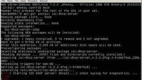 Install + Konfigurasi DHCP Server - Debian 7