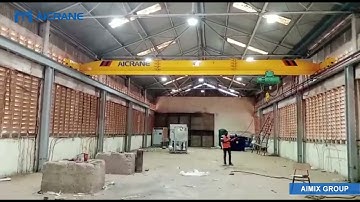 Single Girder Overhead Crane on Site Running Video