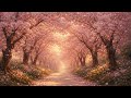 Cherry Blossom Tunnel at Golden Hour | Spring Serenity | 4K Frame TV Art