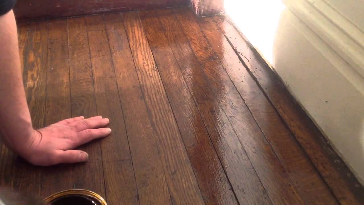 How To Shellac Unsanded Hardwood Floor Part 1 Youtube