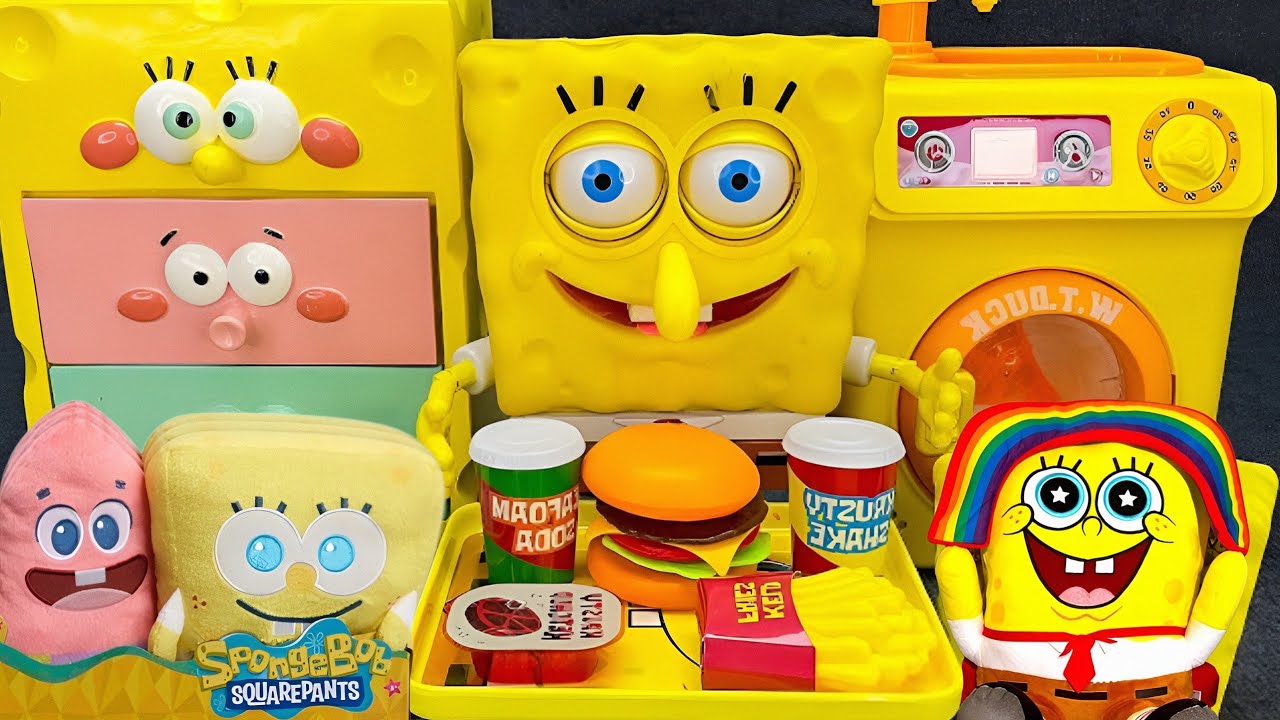 Oddly Satisfying SpongeBob Kitchen Toys Unboxing ASMR | Cooking Playset Review 2025