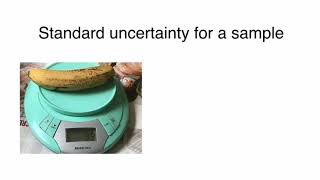 Standard uncertainty for a sample