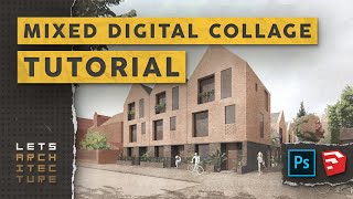 MIXED DIGITAL COLLAGE TUTORIAL | Architectural Photoshop presentation screenshot 3