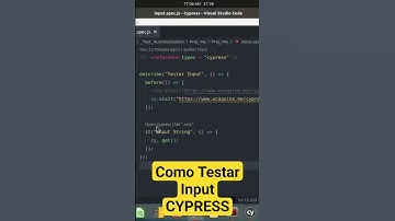 Como Testar Input CYPRESS